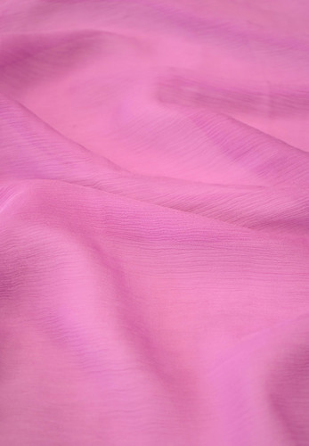 Шифон шелк жатый розовый (LV-6577)